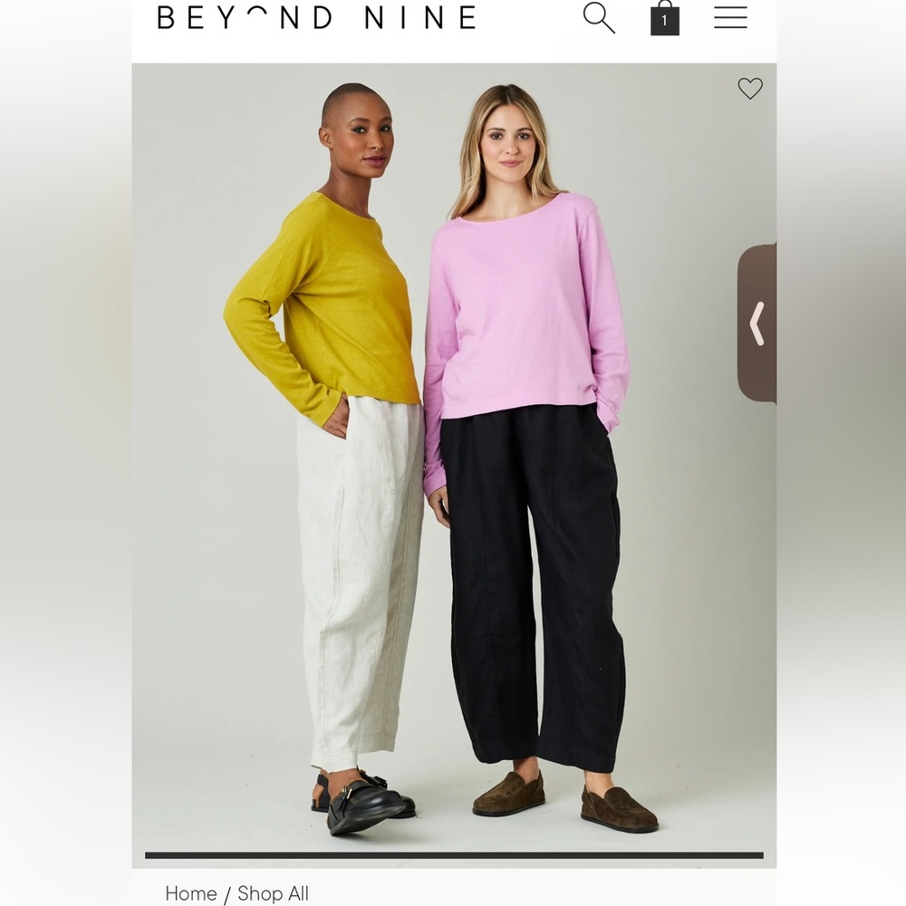 Beyond Nine Perfectly Imperfect Mabel Trousers size M in Black